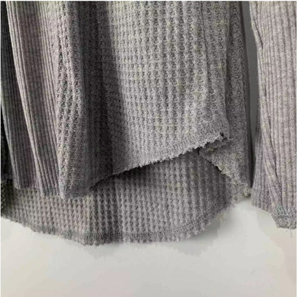Gibsonlook High Low Heather Grey Long sleeve lightweight Top blouse eXTRA-Large