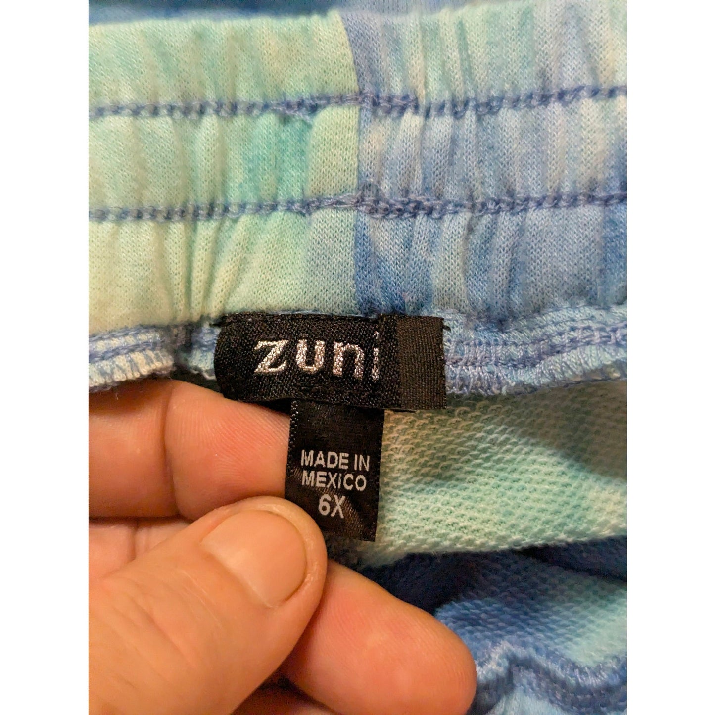Boho Zuni Kids Girls Blue Tie Dye Jogger Sweatpants NWT 6X