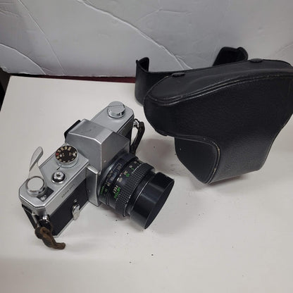 Vtg. MAMIYA Sekor 1000 DTL 35 MM camera, case, strap, Vivitar  55 MM lens