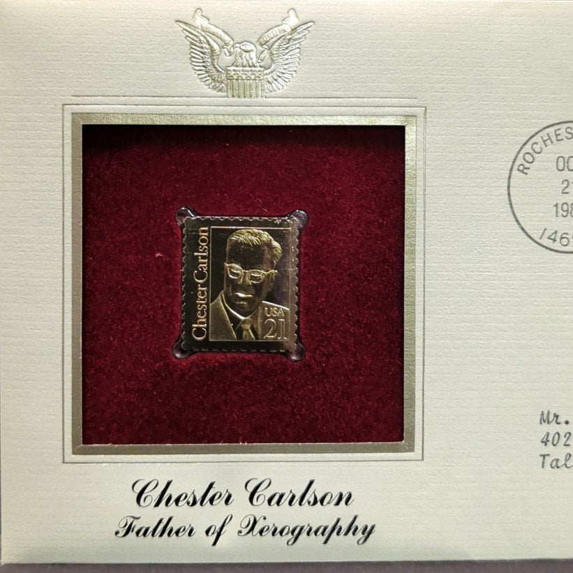 Golden Replicas o United States Stamps Collectible 22kt Gold 1988 CHESTER COLSON