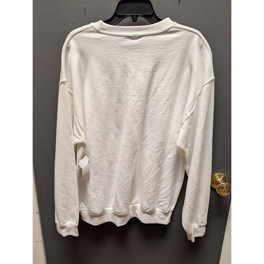 BP. Size Large white sweatshirt VOTE graphic top shirt Neon letters whtie