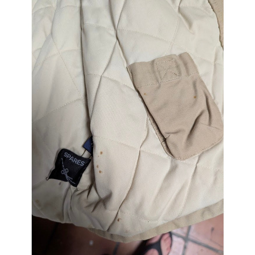 Roundtree & Yorke Outdoors Mens XL Tan Quilted Lined Utility Jacket Chore Coat