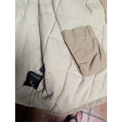 Roundtree & Yorke Outdoors Mens XL Tan Quilted Lined Utility Jacket Chore Coat