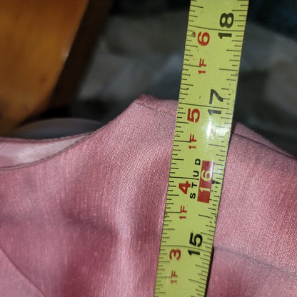 TLAPA Wein 1960's Pink Sleeveless Maxi Dress Wide Collar Cocktail Retro MCM S/M