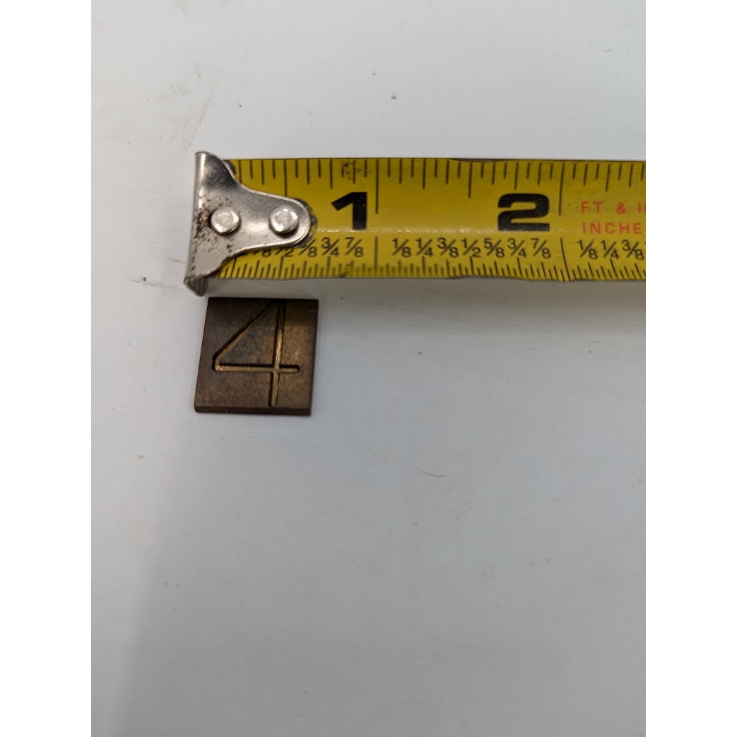 Gravograph Miscellaneous BRASS letters Typeset Printer 3/4" tall 2 LBS woodbox