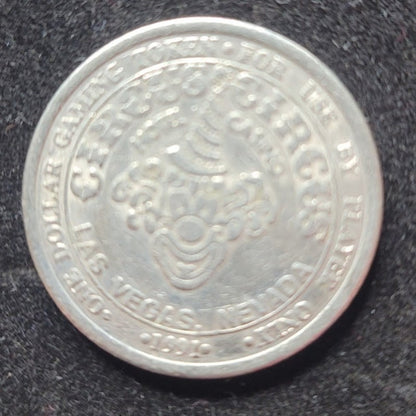 Vintage Circus Circus $1 Gaming Token Las Vegas Nevada Casino Metal Coin