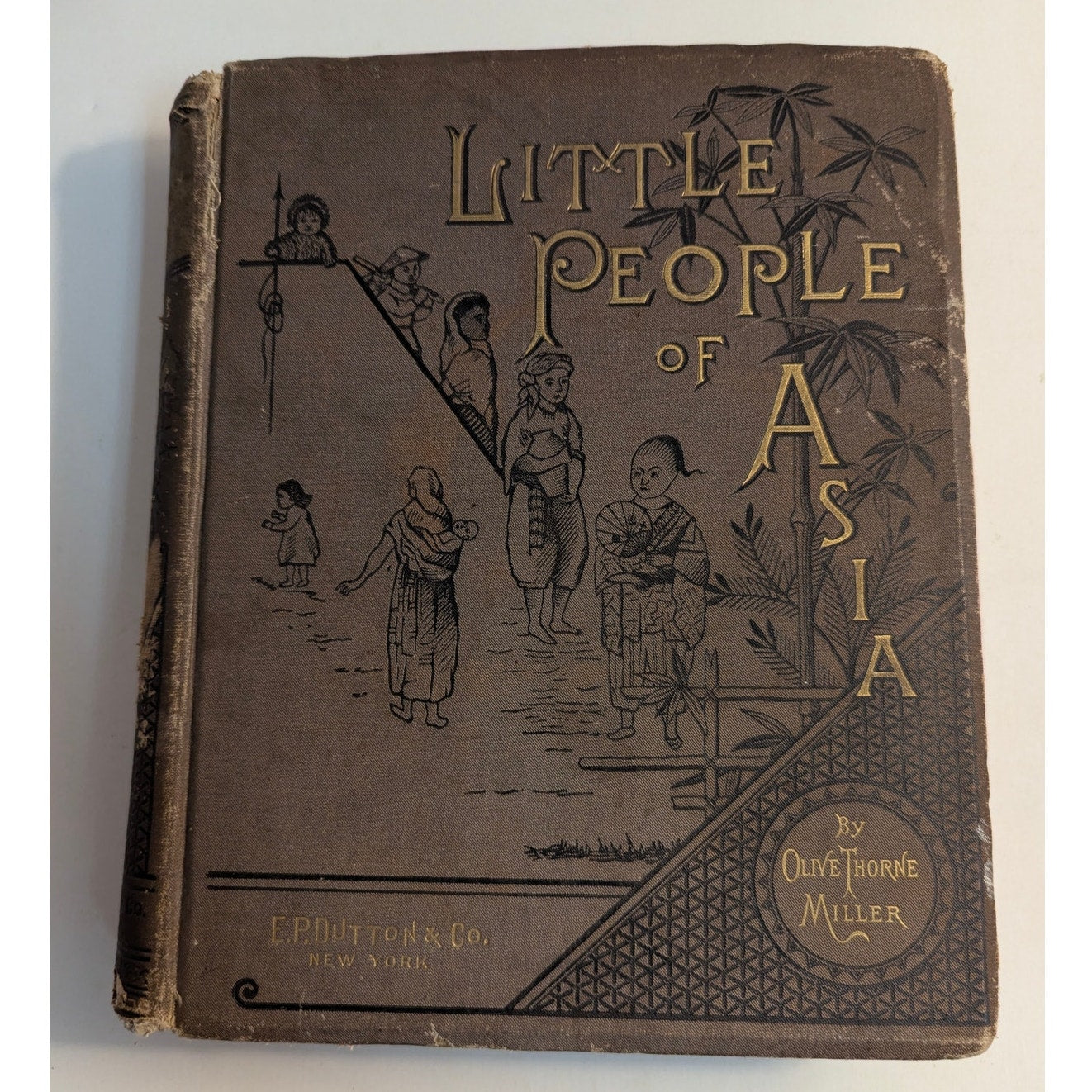 Antique 1885 Little People of Asia Hardcover Book Olive Thorne Miller Dutton