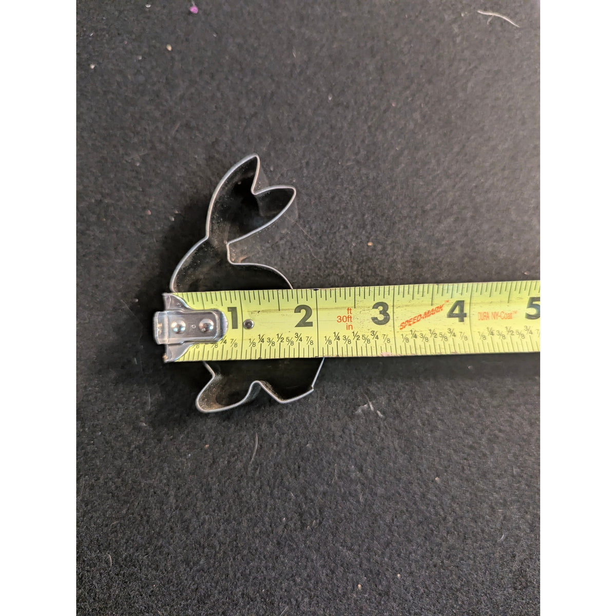 Vintage Metal Mini Cookie Cutters Set of 5 Heart Star Rabbit Diamond Spade Shape