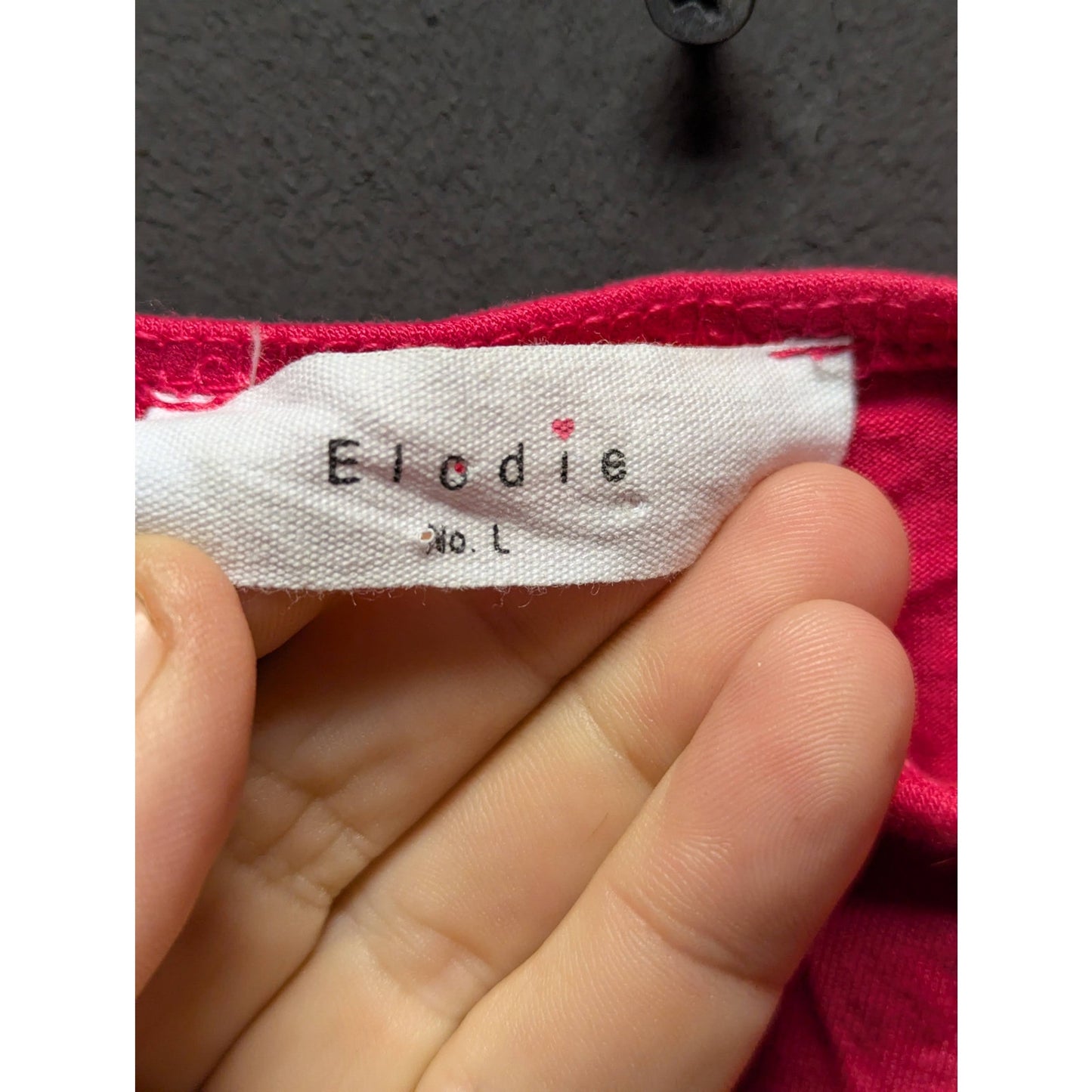 Elodie NWT Pink Ruffle Off the Shoulder Bodysuit Large thong Layering Top Shirt