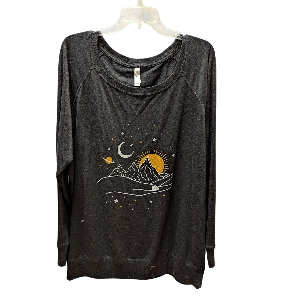 Live and Tell L·A·T Women's Small Celestial Mountain Graphic Sweatshirt