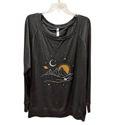 Live and Tell L·A·T Women's Small Celestial Mountain Graphic Sweatshirt