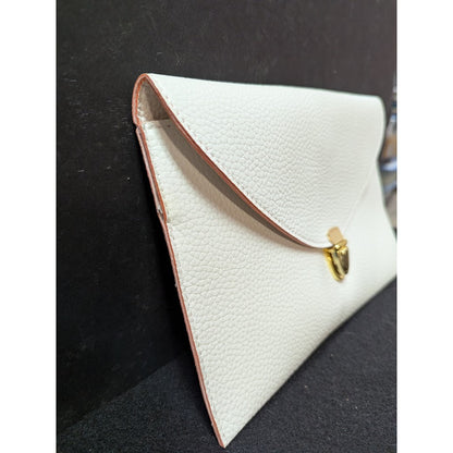 Vegan Pebbled Leather Conververtible Clutch Purse Shoulder Bag gold chain clasp