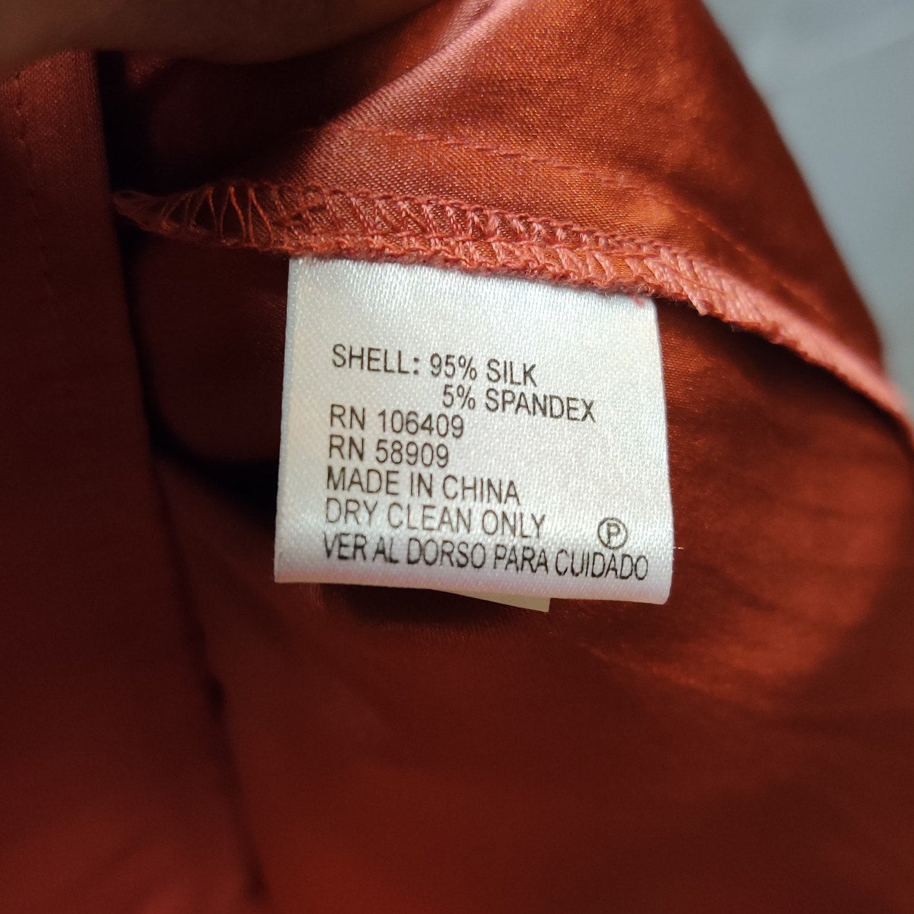 Antonio Melani Silk Blend Drape Front Sleeveless Top Extra Small Rust Blouse XS