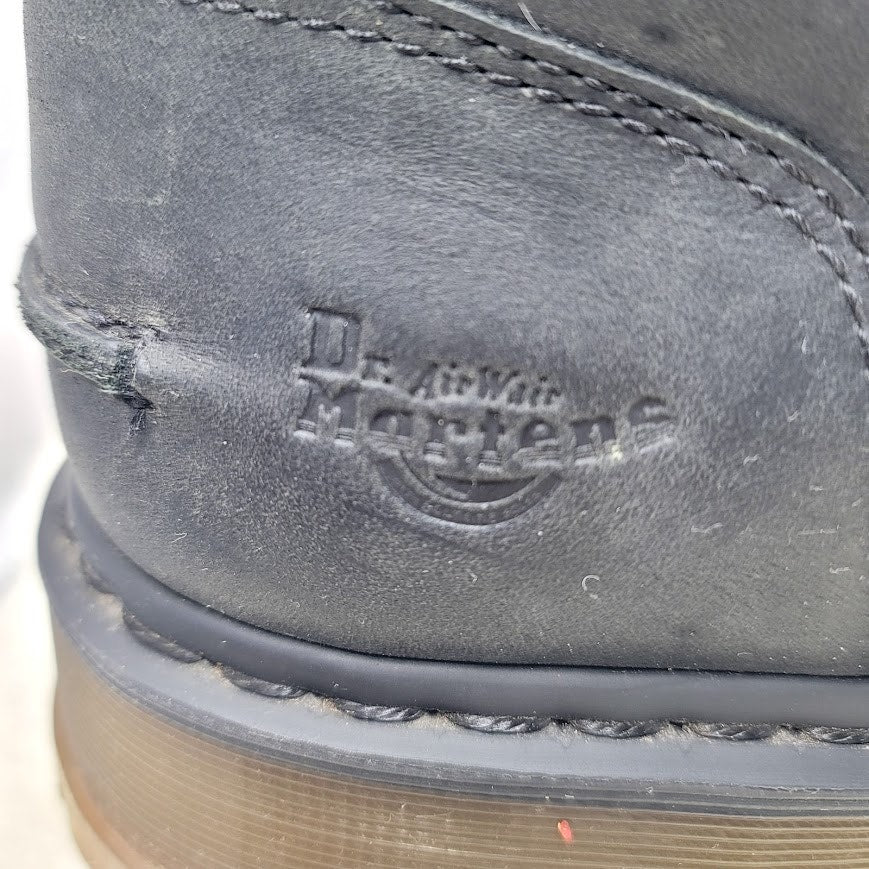 Dr. Martens Soren Biker Boots Black Leather AirWair Mens 13 Gorpcore Moto Grunge