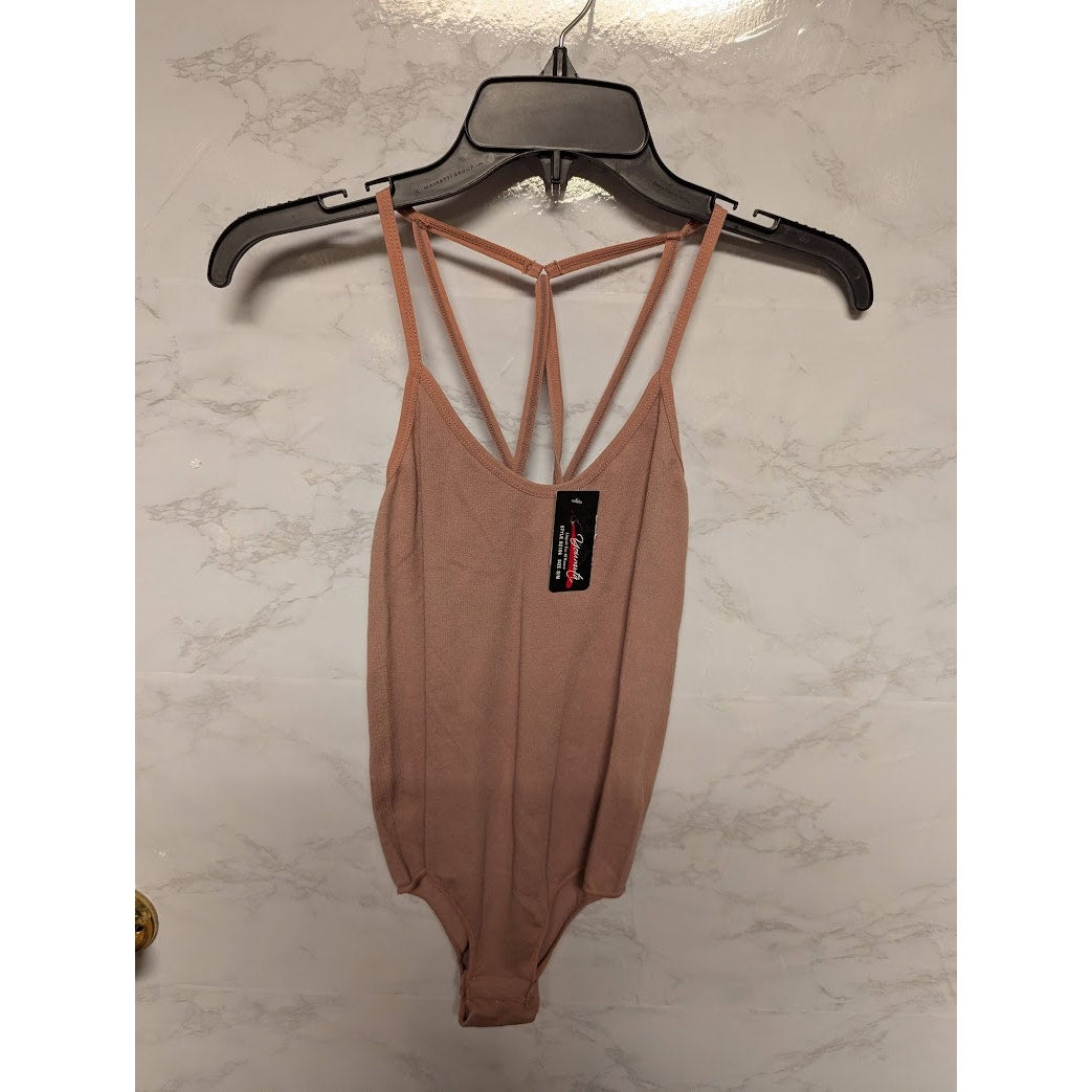 Youmita Shapewear Snap crotch Small/Medium bodysuit Wood Rose Lingerie Ribbed