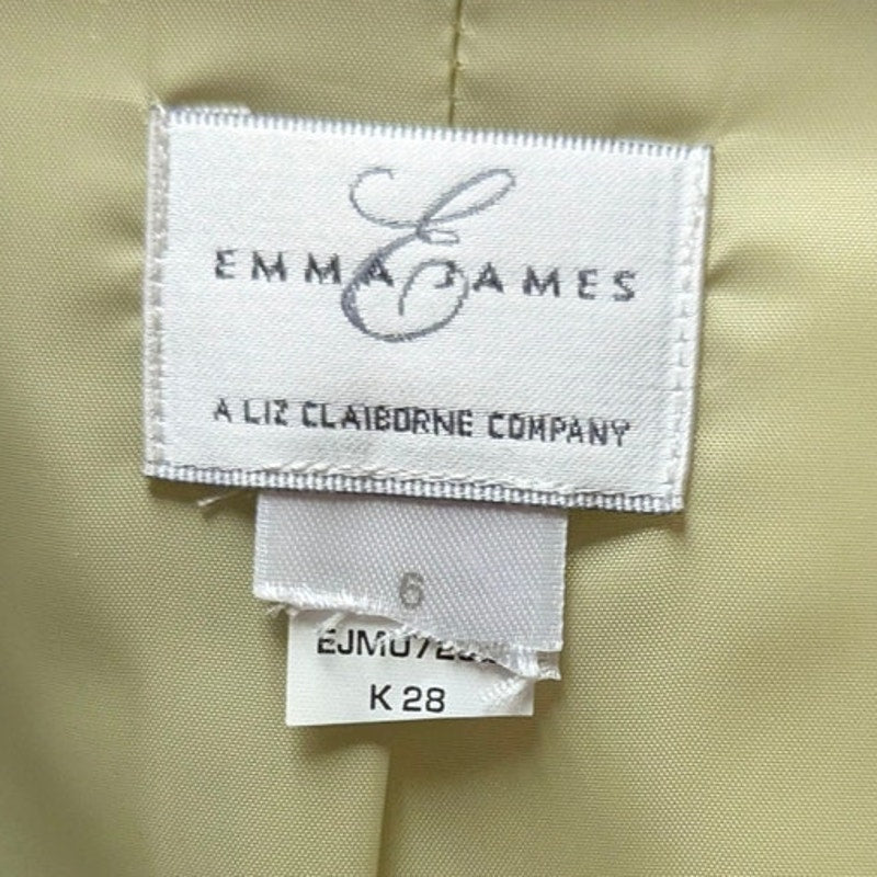 Emma James Watercolor Floral Blazer Jacket Sage Green Purple Size 6