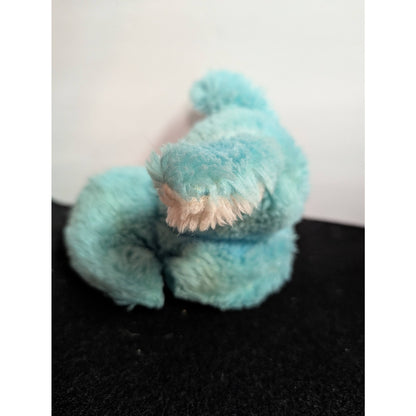 Vintage 1975 R. Dakin Blue Bunny Plush Stuffed Animal Retro Kitsch Nursery Toy