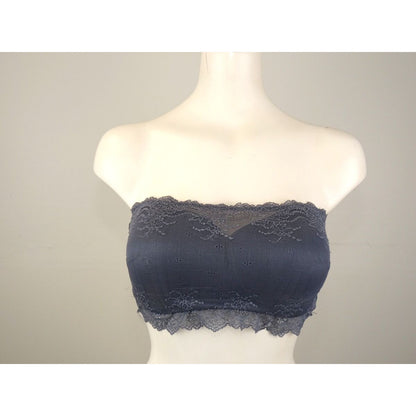 Spanx Women Size SMALL Bra Bandeau Blue Lace Wireless Undetectable