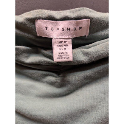 Topshop NEW green tube top Size 8 Medium Thick modest top shirt