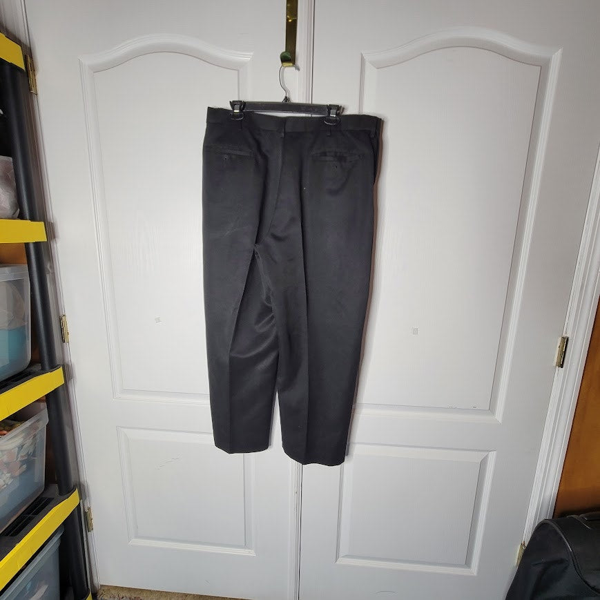 George Mens Black Soot Dress Pants Trousers 38W x 29L Tab Closure