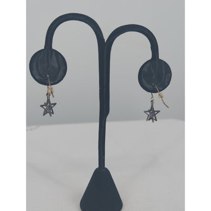 Vintage Y2K Celestial Star Fishhook Earrings Indie Sleaze Grunge Gothic Jewelry