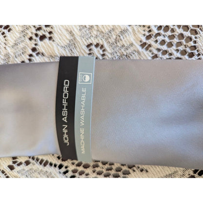 John Ashford Tie Steel Grey Silver Satin Finish Polyester NWT Formal Wedding