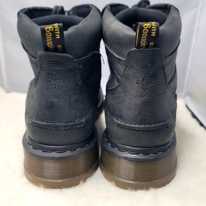 Dr. Martens Soren Biker Boots Black Leather AirWair Mens 13 Gorpcore Moto Grunge