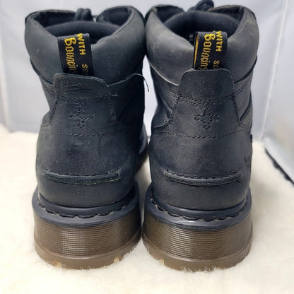 Dr. Martens Soren Biker Boots Black Leather AirWair Mens 13 Gorpcore Moto Grunge