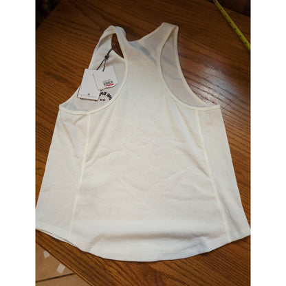 .The Upside White Ribbed Knit Athletic Tank Top Size Large NEW activewear