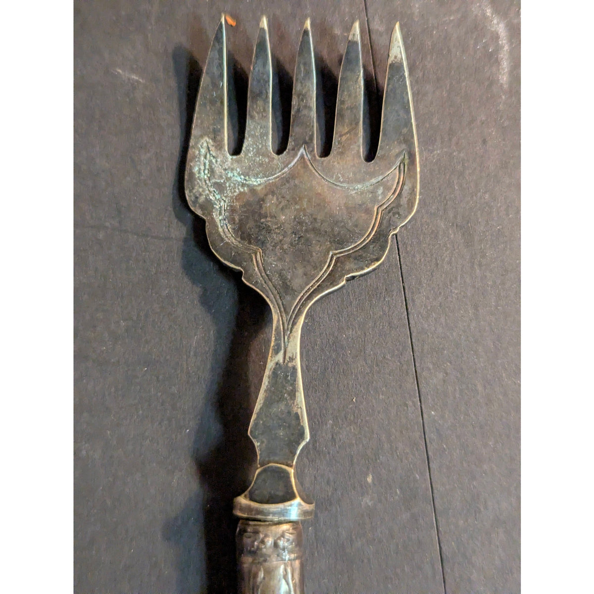 Antique William Adams EPNS Silverplated Ornate Sardine Fork Victorian