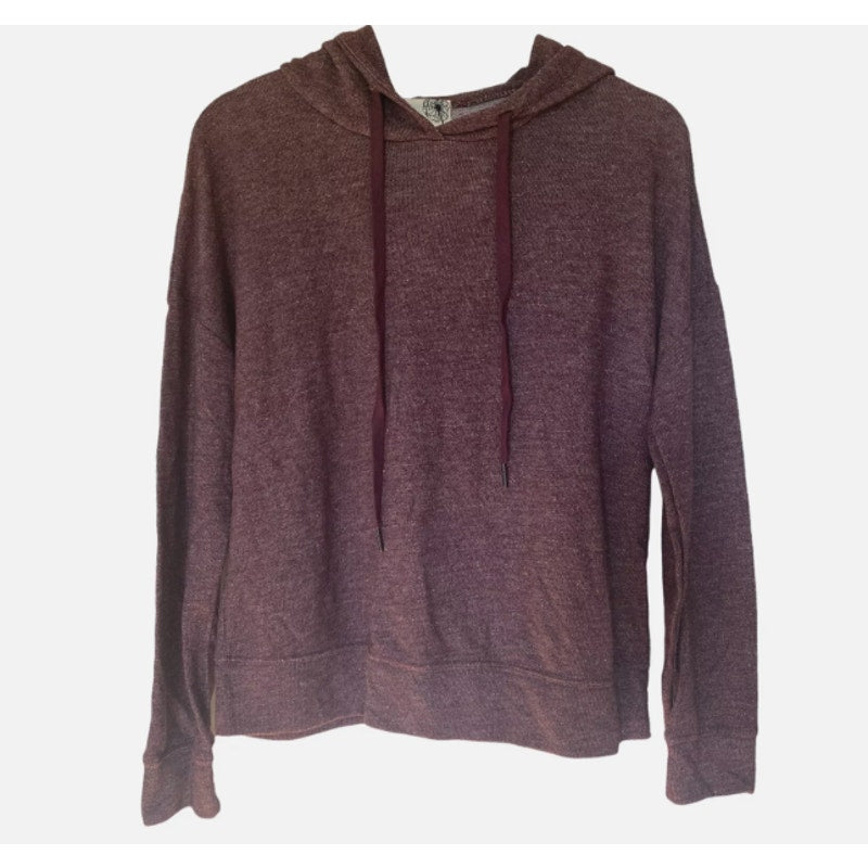 NEW Everleigh MARLED burgundy hoodie small long sleeve LARGE drawstring hood