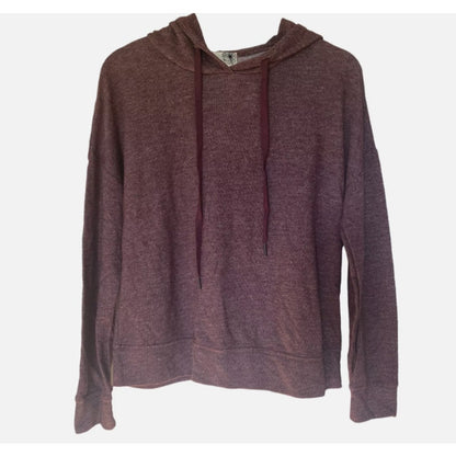 NEW Everleigh MARLED burgundy hoodie small long sleeve LARGE drawstring hood
