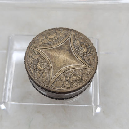 Vintage Guido Galbiati Italy Bee Hallmark Embossed Brass Trinket Box MCM Milan