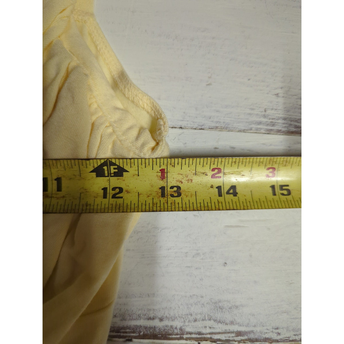INC International Concepts Pale Yellow Ruched Cami Top Large Tank Sleeveless