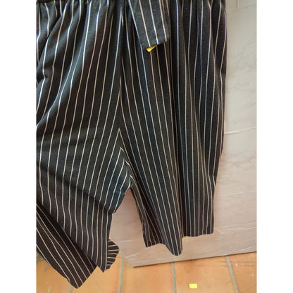 Time and Tru Striped Midi Jumpsuit Large Elastic Waist Removable Belt Pockets