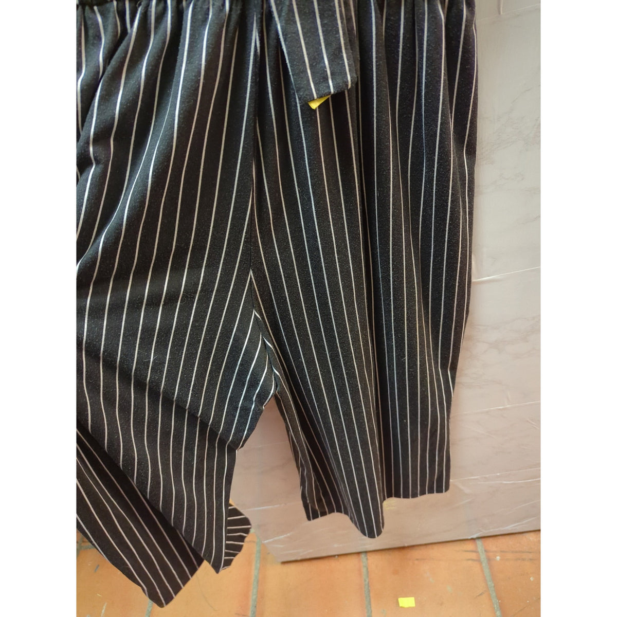 Time and Tru Striped Midi Jumpsuit Large Elastic Waist Removable Belt Pockets