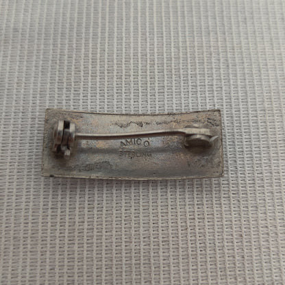 Amico Vintage Sterling Silver Army First Lieutenant Junior Grade Navy Pin Bar