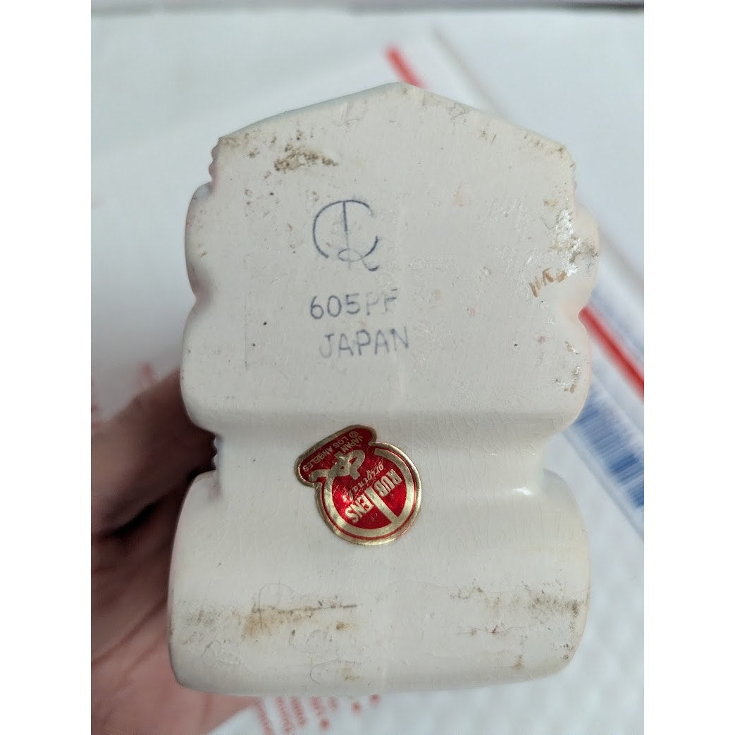 Vintage Ruebens Japan 3 Pc. Ceramic Train Planters Multi 4"x3" Engine Railroad