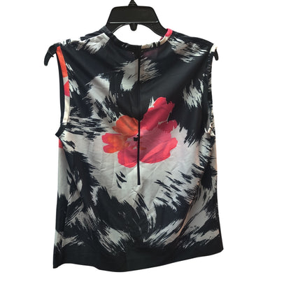 Donovan Galvani Vintage Abstract Floral 2 Pc Set Large Jacket Sleeveless Top