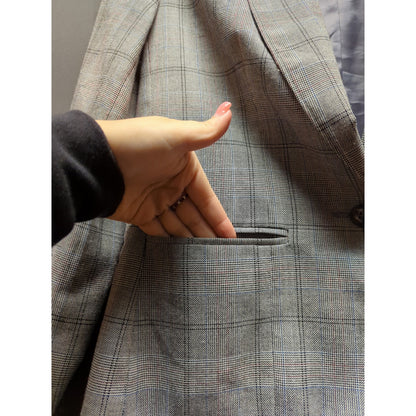 Sheridan Square Plaid Skirt Suit Set Vintage 80s Power Suit Career Chic Size 8