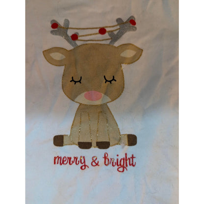 Koala Kids Baby Reindeer "Merry & Bright" Christmas Bodysuit 12-18 Months
