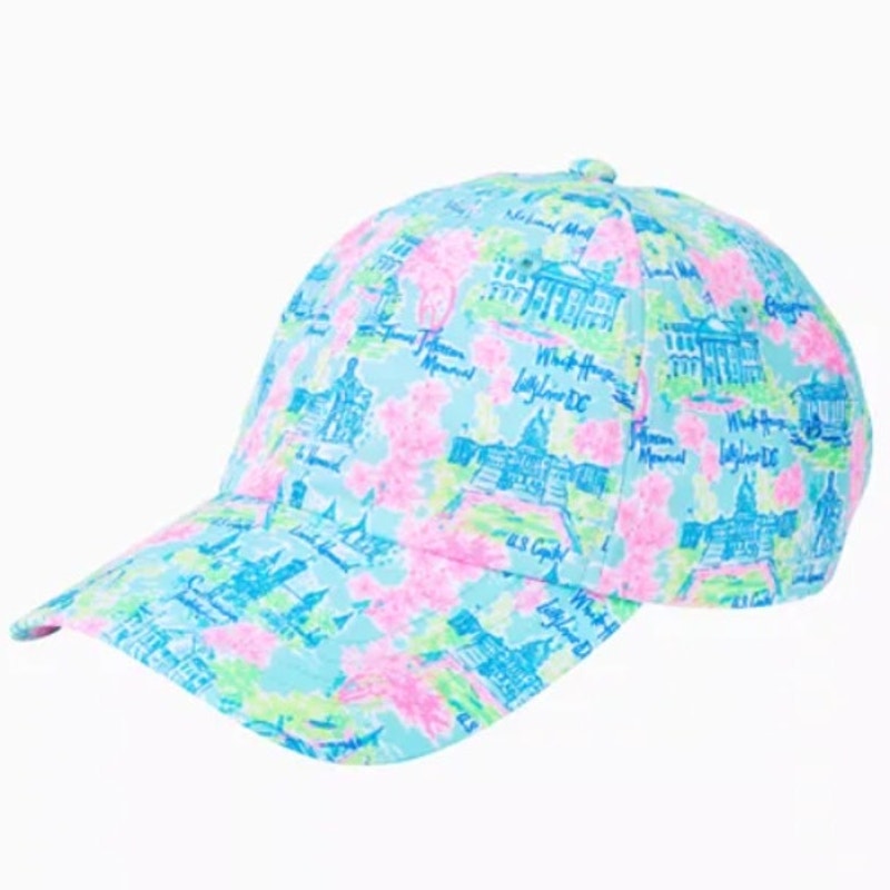 Lilly Pulitzer Run Around Hat Honda Classic NWT Travel Gold Outdoor Ball Cap