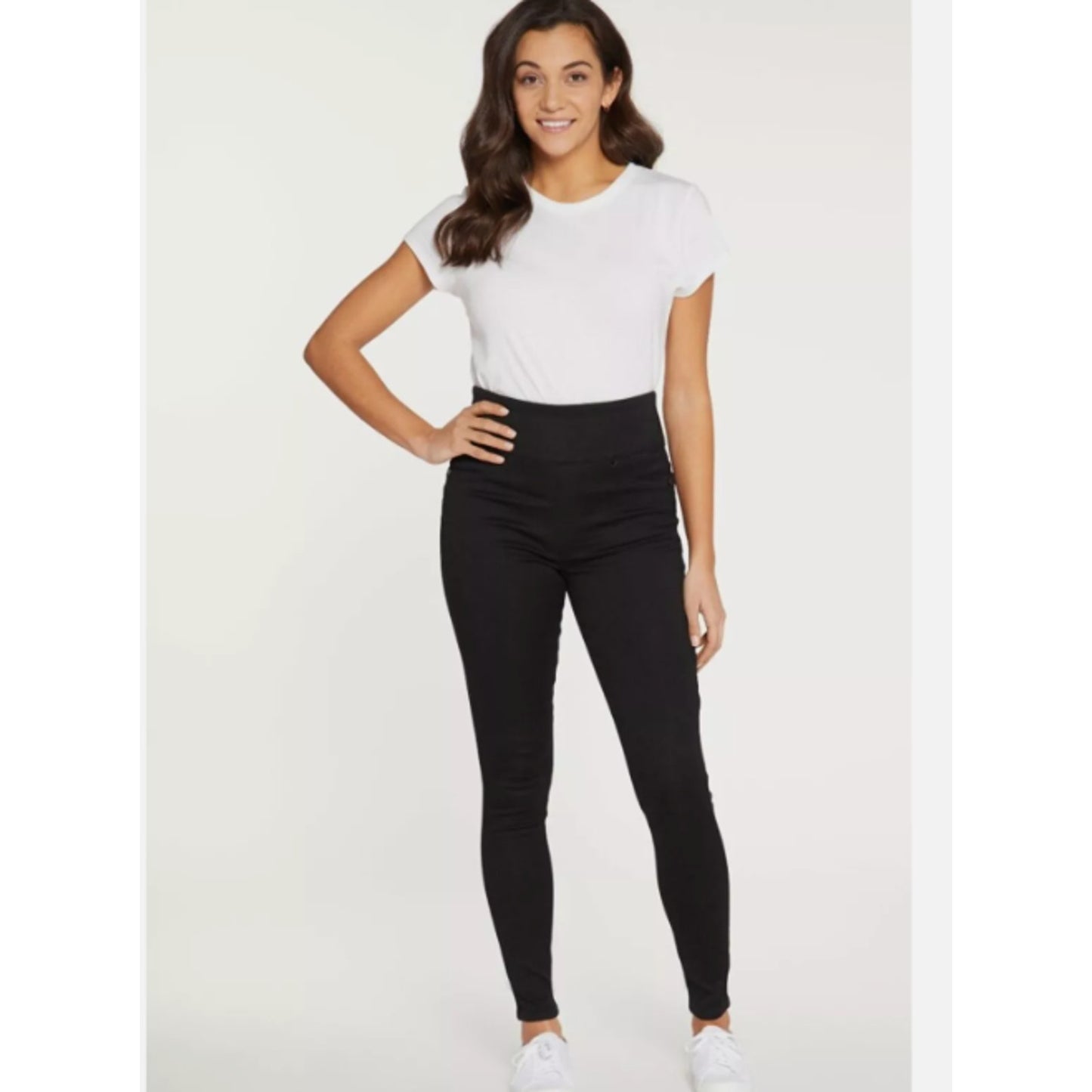 Seven7 Women's Size 22W ULTRA HIGH RISE LEGGING PULL ON TUMMY TONER Black Pants