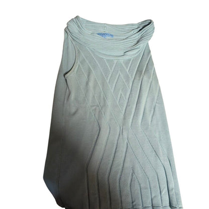 Antonio Melani Size Small Chevron Baby blue cowl neck sleeveless sweater top
