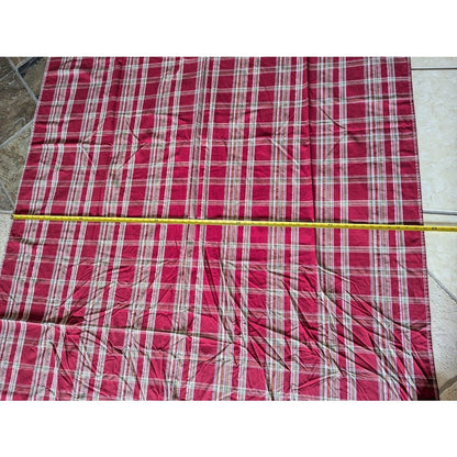 Vintage Holiday Rectangular tablecloth Red Sage Gold Cream striped 59" x 115