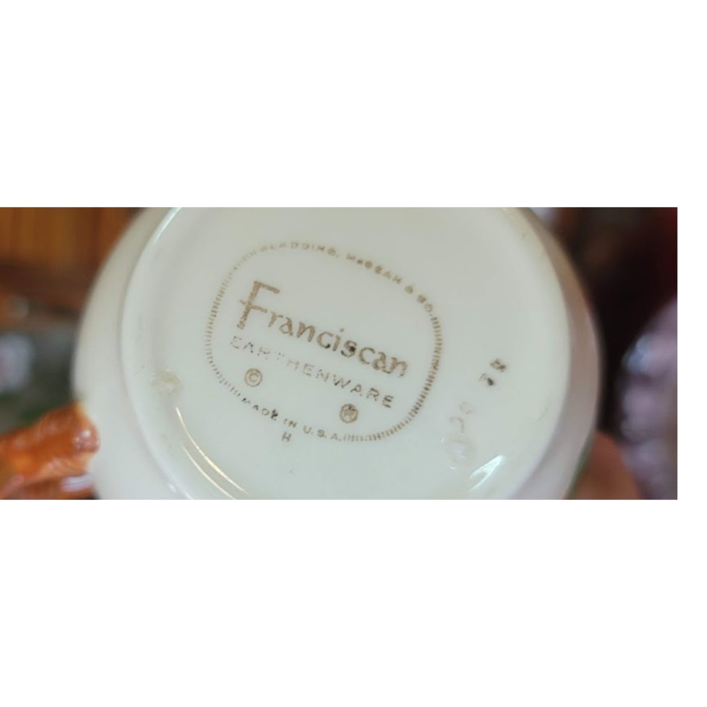 FRANCISCAN VINTAGE Sugar Bowl & Lid Apple USA Backstamp