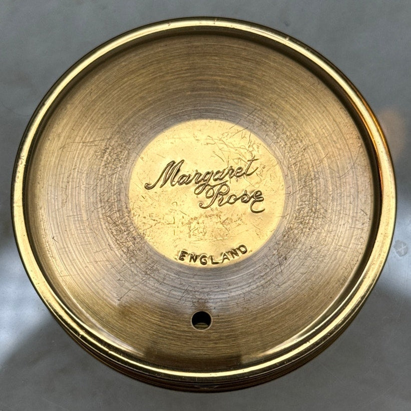 Vintage Margaret Rose England Compact Sunburst Guilloché glamour Original Powder