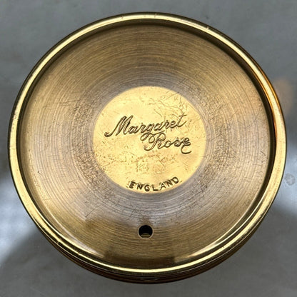 Vintage Margaret Rose England Compact Sunburst Guilloché glamour Original Powder