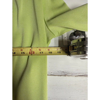 Exclusively Misook Lime Green Contrast Knit Cardigan Jacket NWT Luxury Workwear