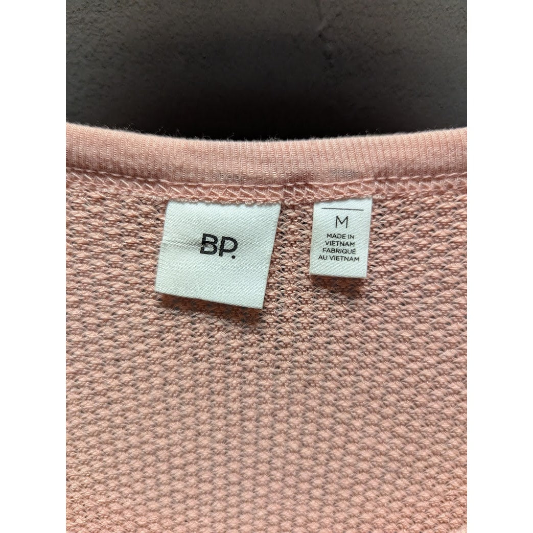 BP. New scoop neck long sleeve Pink thermal top shirt Tshirt waffleknit Medium